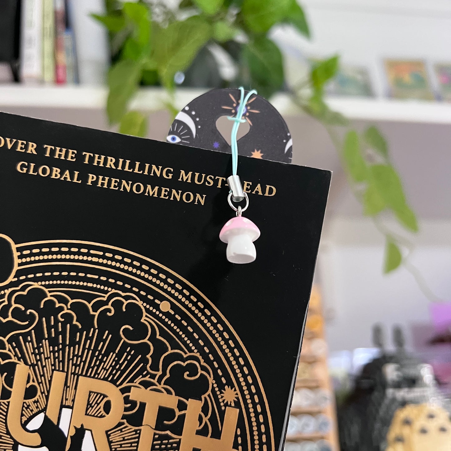 Charm Bookmark Glow in the Dark Mushroom