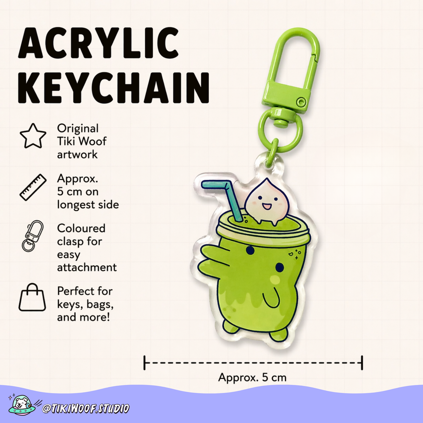 Kuchipatchi Matcha Acrylic Keychain