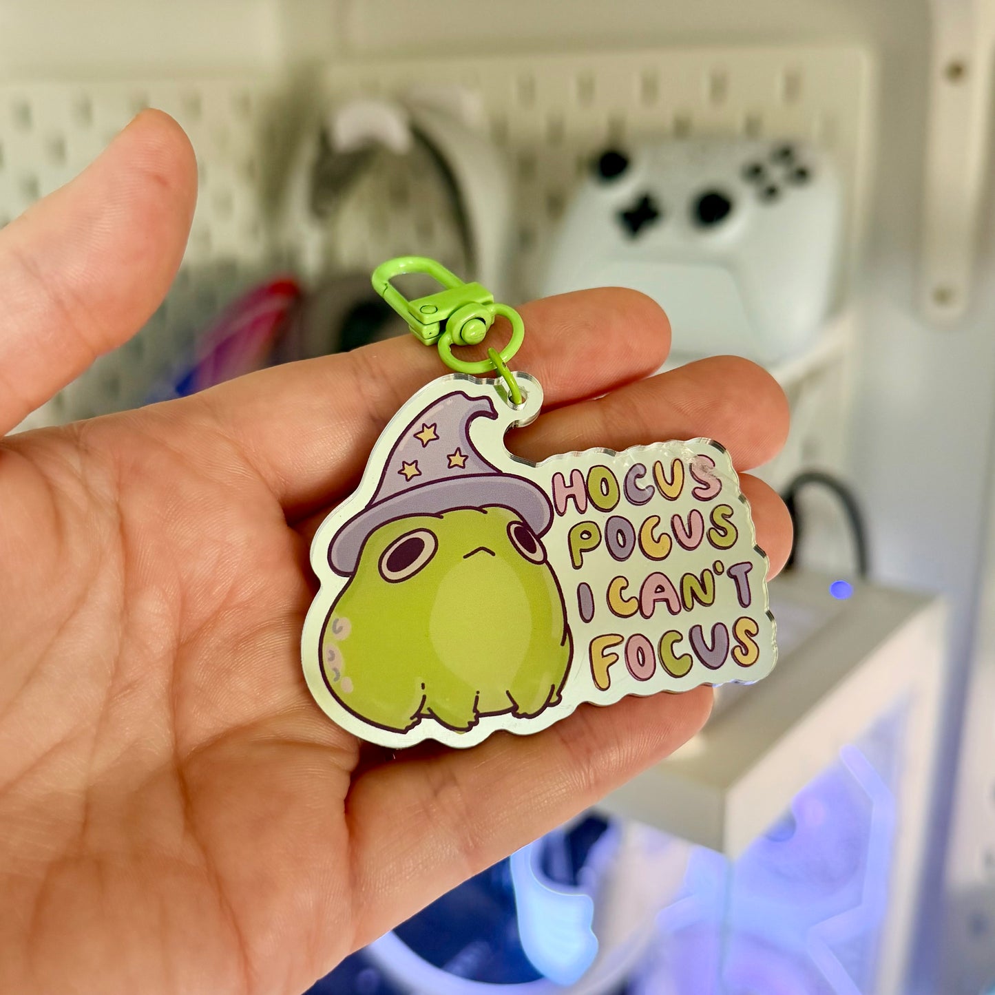 Hocus Pocus I can't focus Mirror Keychain