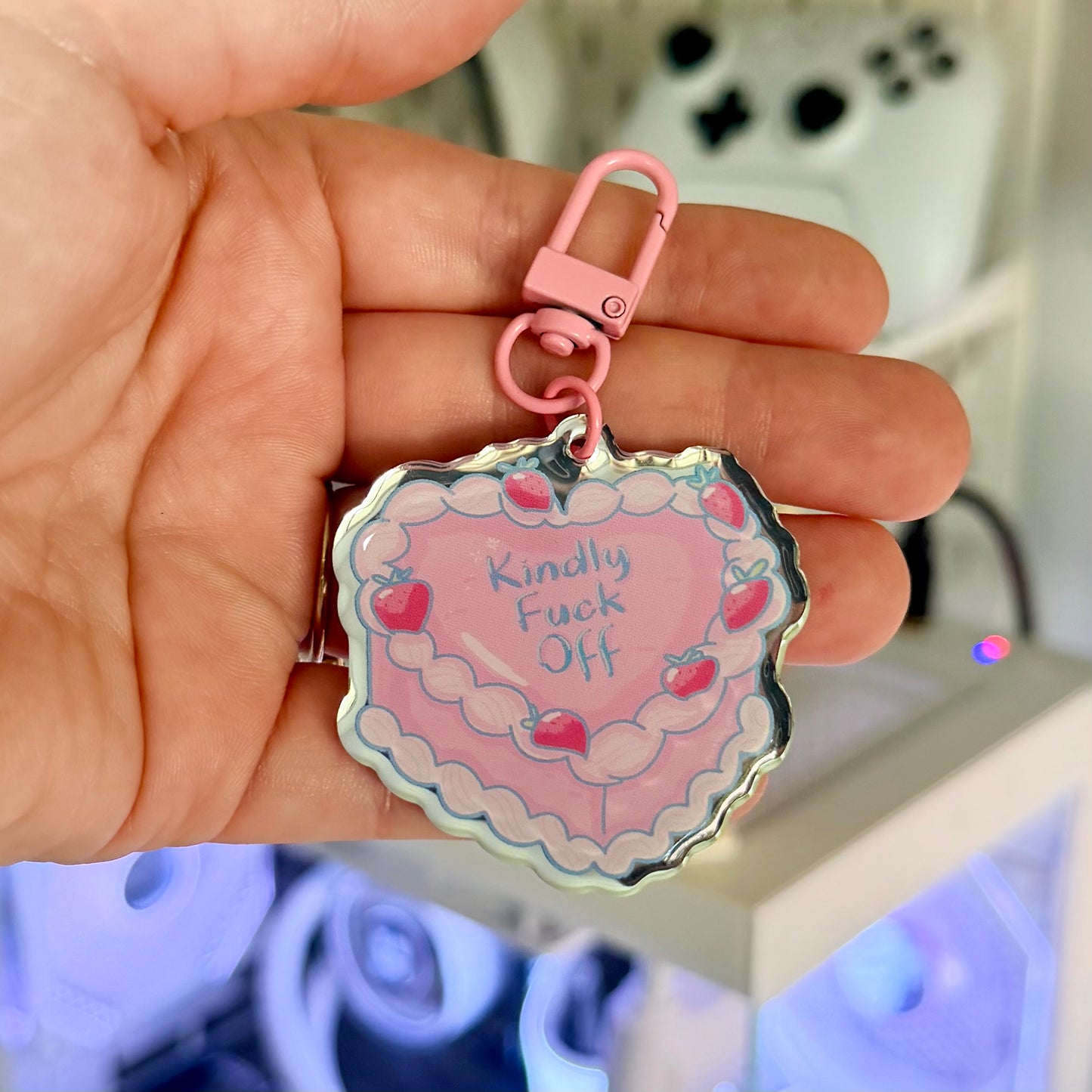 Kindly F*ck off Mirror Keychain