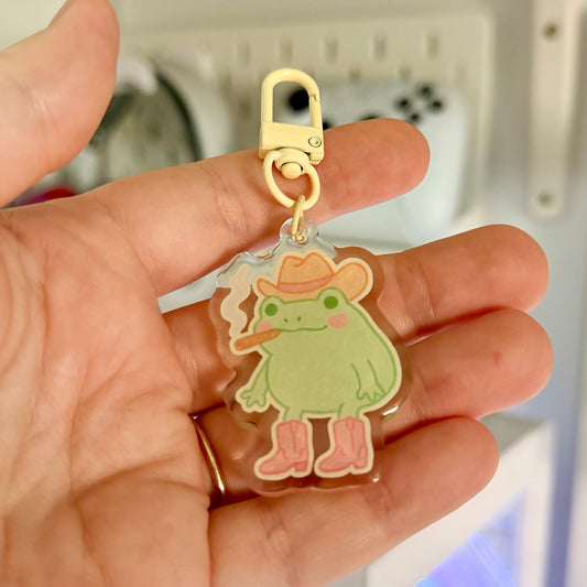 Smokin' Frog Acrylic Keychain