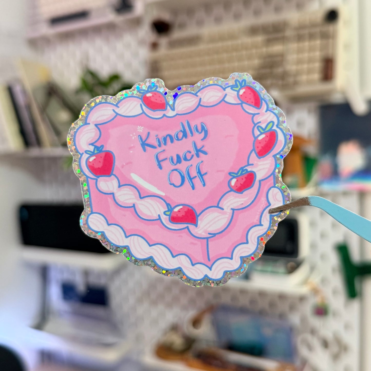 F*ck Off Cake Glitter Sticker