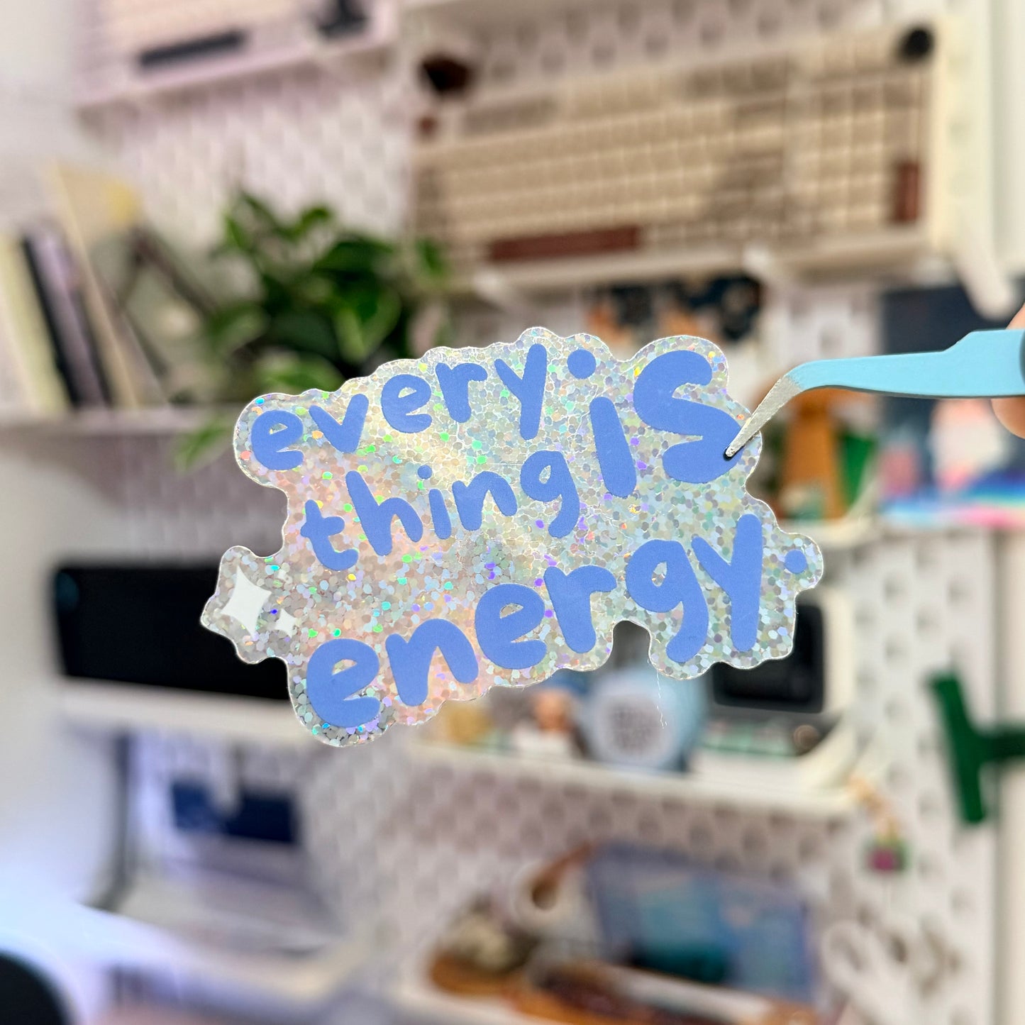 Everything is Energy Glitter Sticker