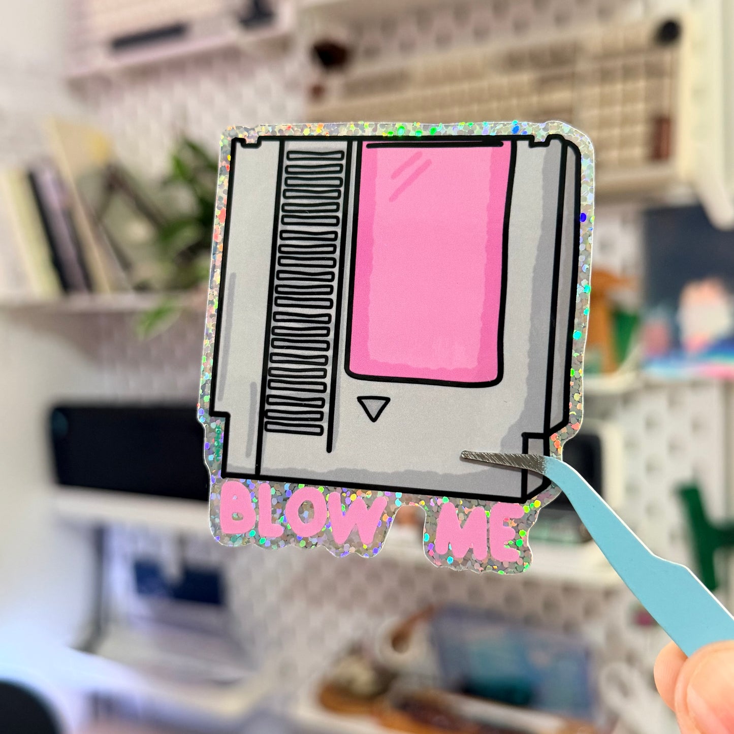 Blow Me Glitter Sticker