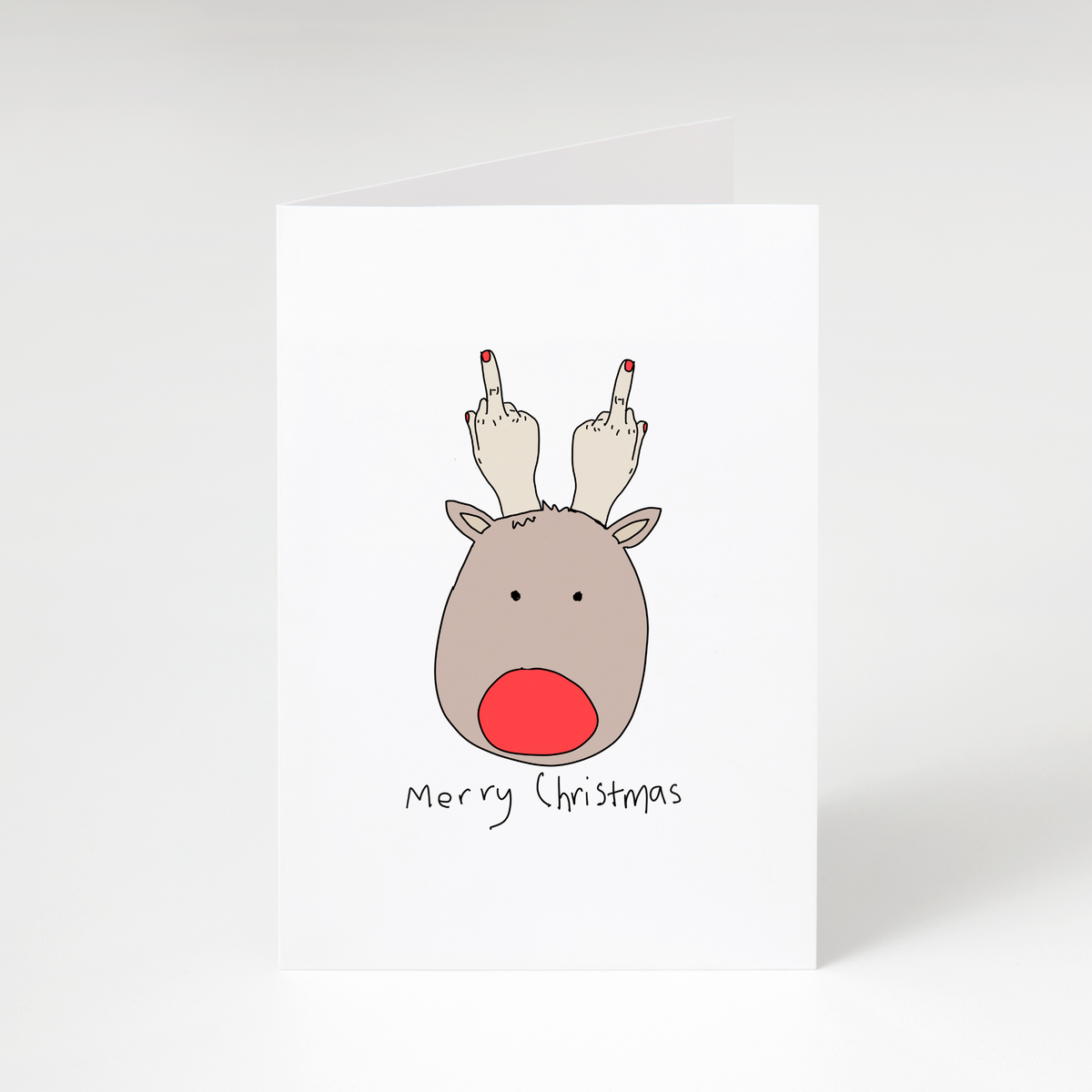 'Rudeolf' funny Christmas Card