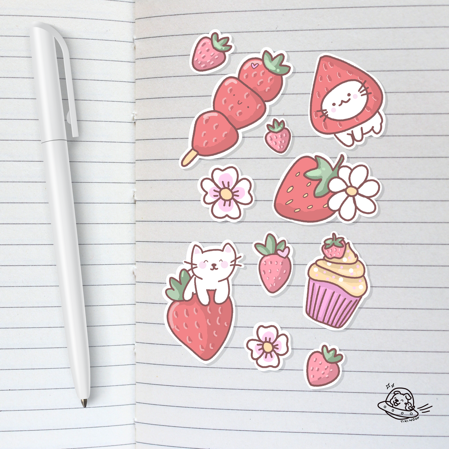 Strawberry Days Sticker Sheet