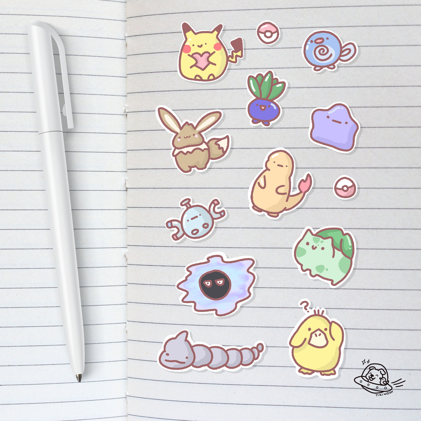 Poke Friends Sticker Sheet