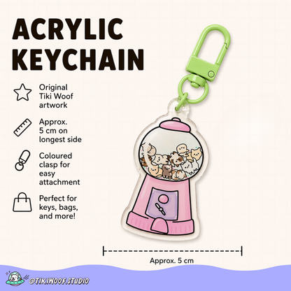 Gumball Cats Acrylic Keychain