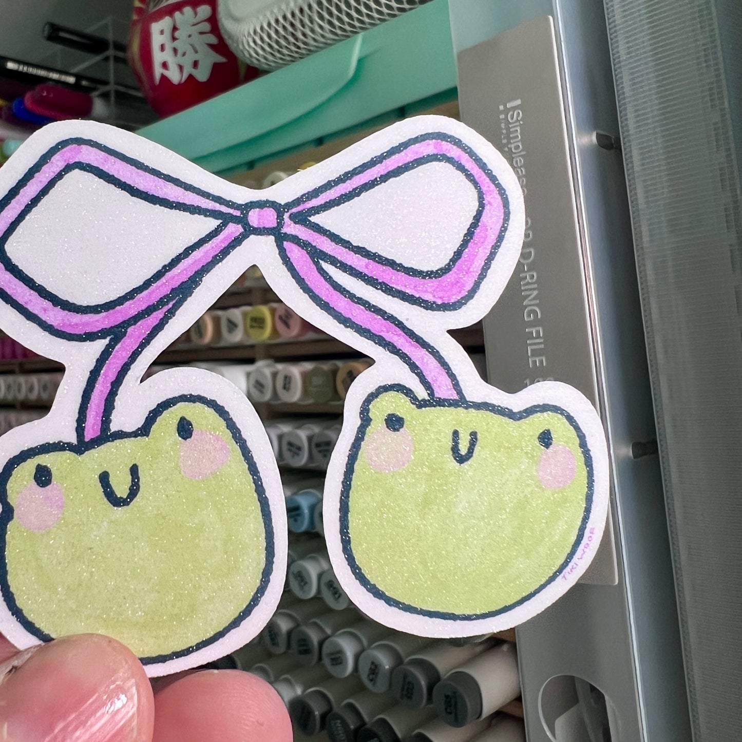 Froggy Bow Sticker