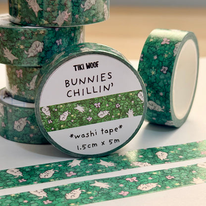Bunnies Chillin' Washi Tape