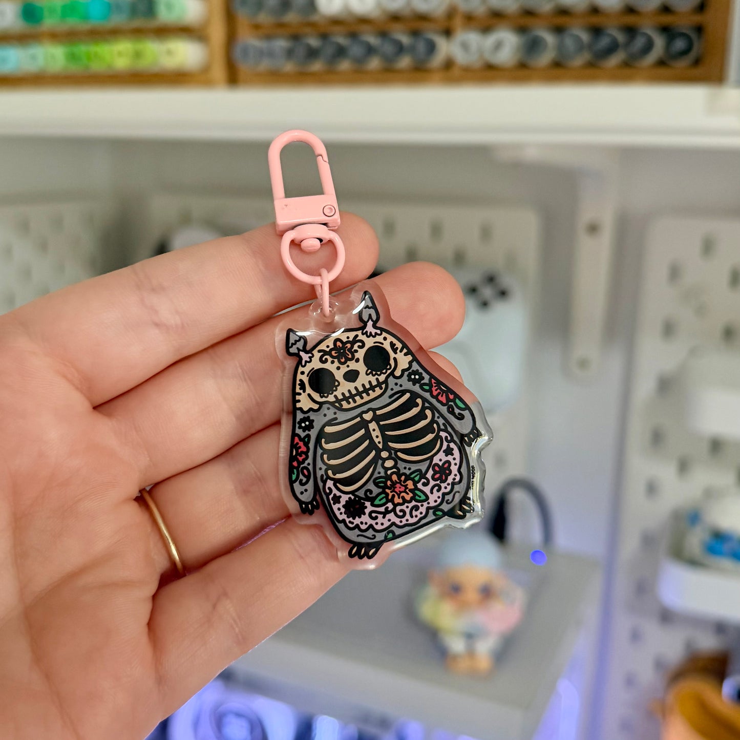 Totoro Day of the Dead Acrylic Keychain