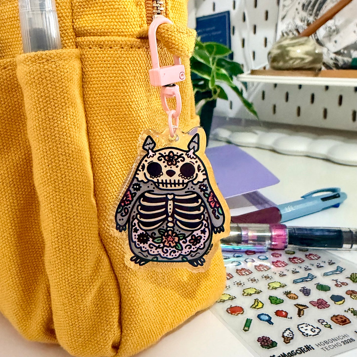 Totoro Day of the Dead Acrylic Keychain