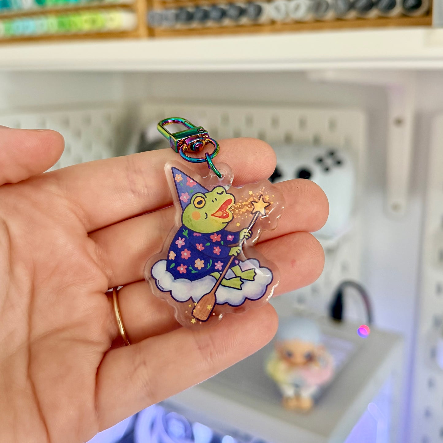Wizard Frog Acrylic Keychain