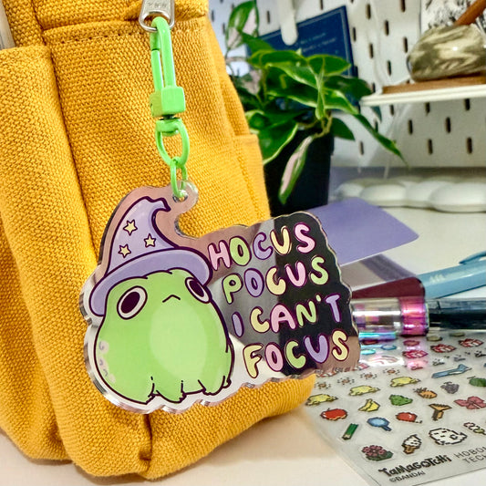 Hocus Pocus I can't focus Mirror Keychain