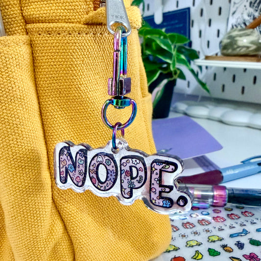 Nope Mirror Keychain