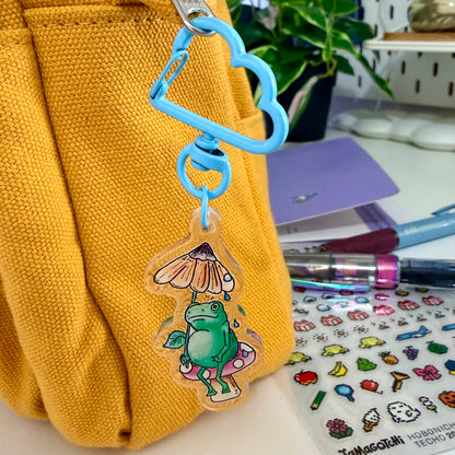 Rainy Frog Acrylic Keychain
