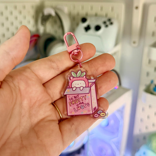 Fruity in the Loops Acrylic Keychain