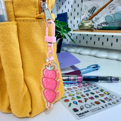 Strawberry Dango Acrylic Keychain