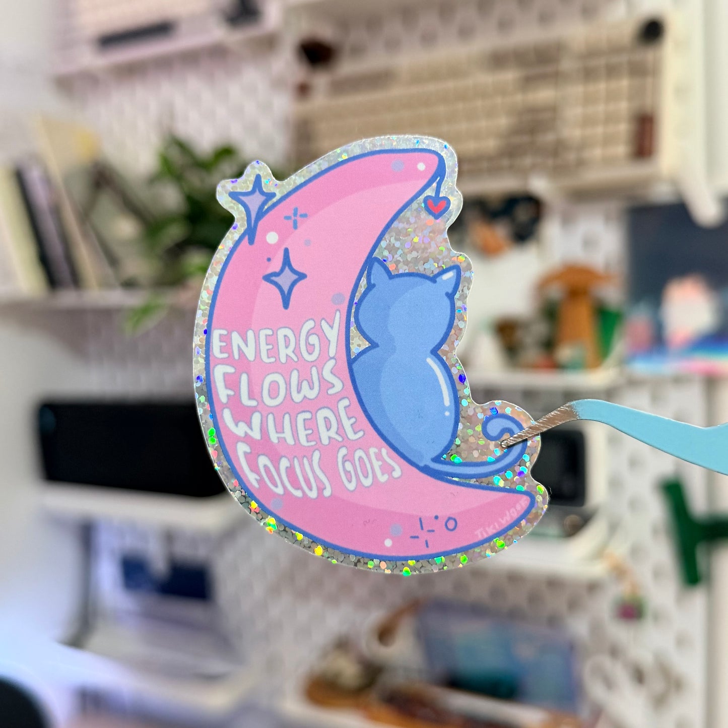 Energy Flows Glitter Sticker