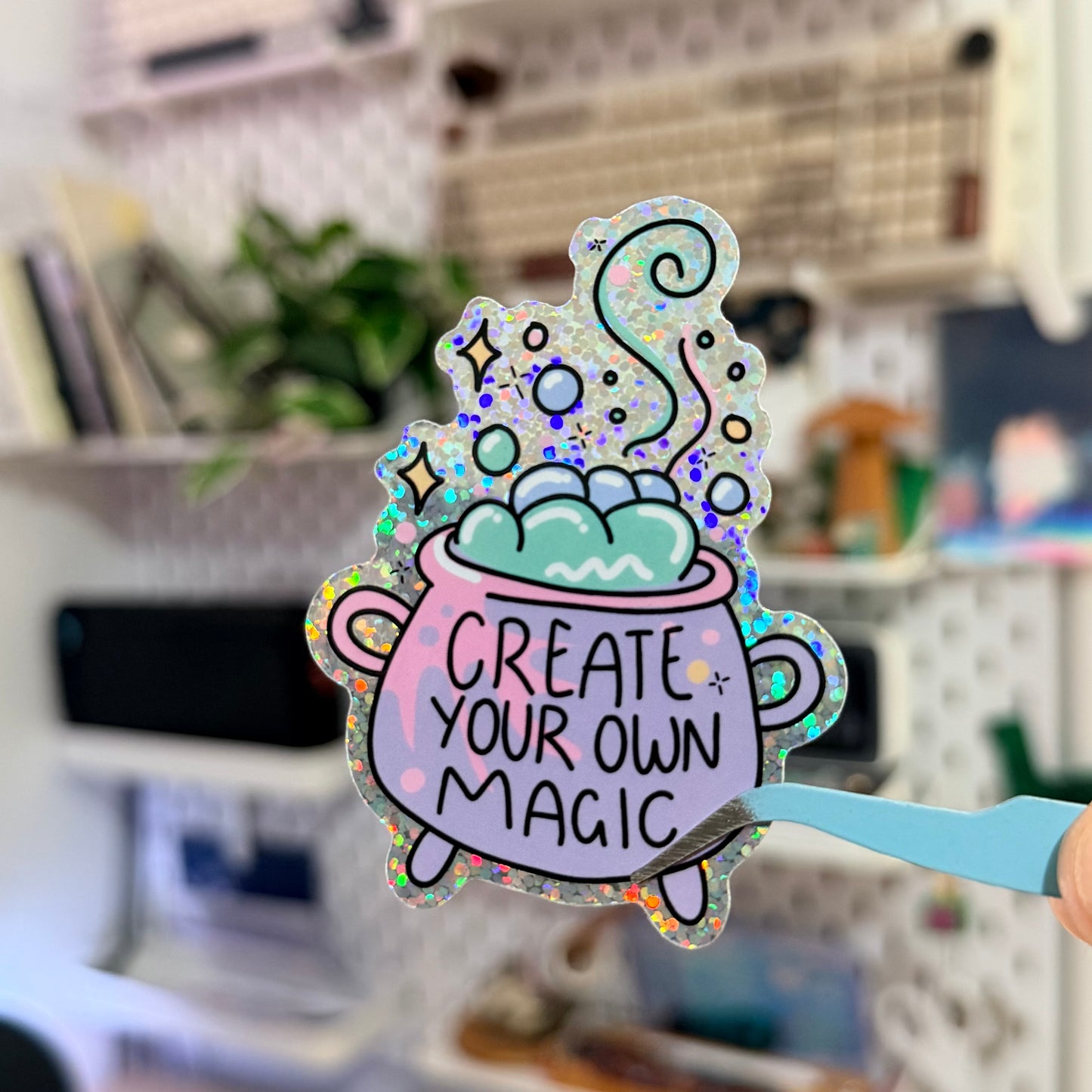 Create your own magic Glitter Sticker