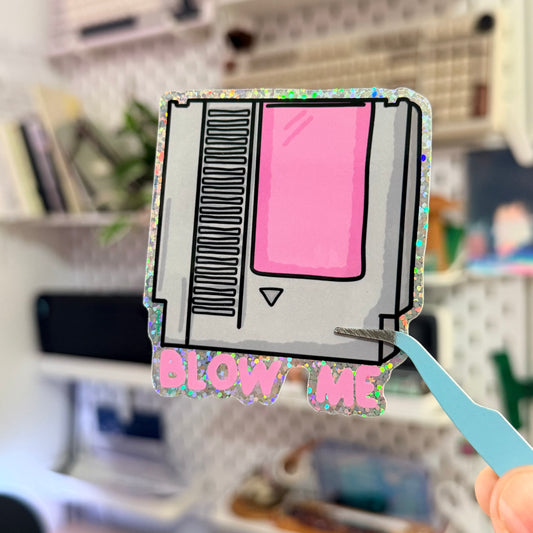 Blow Me Glitter Sticker