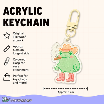 Smokin' Frog Acrylic Keychain