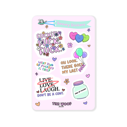 Sweary Sticker Sheet