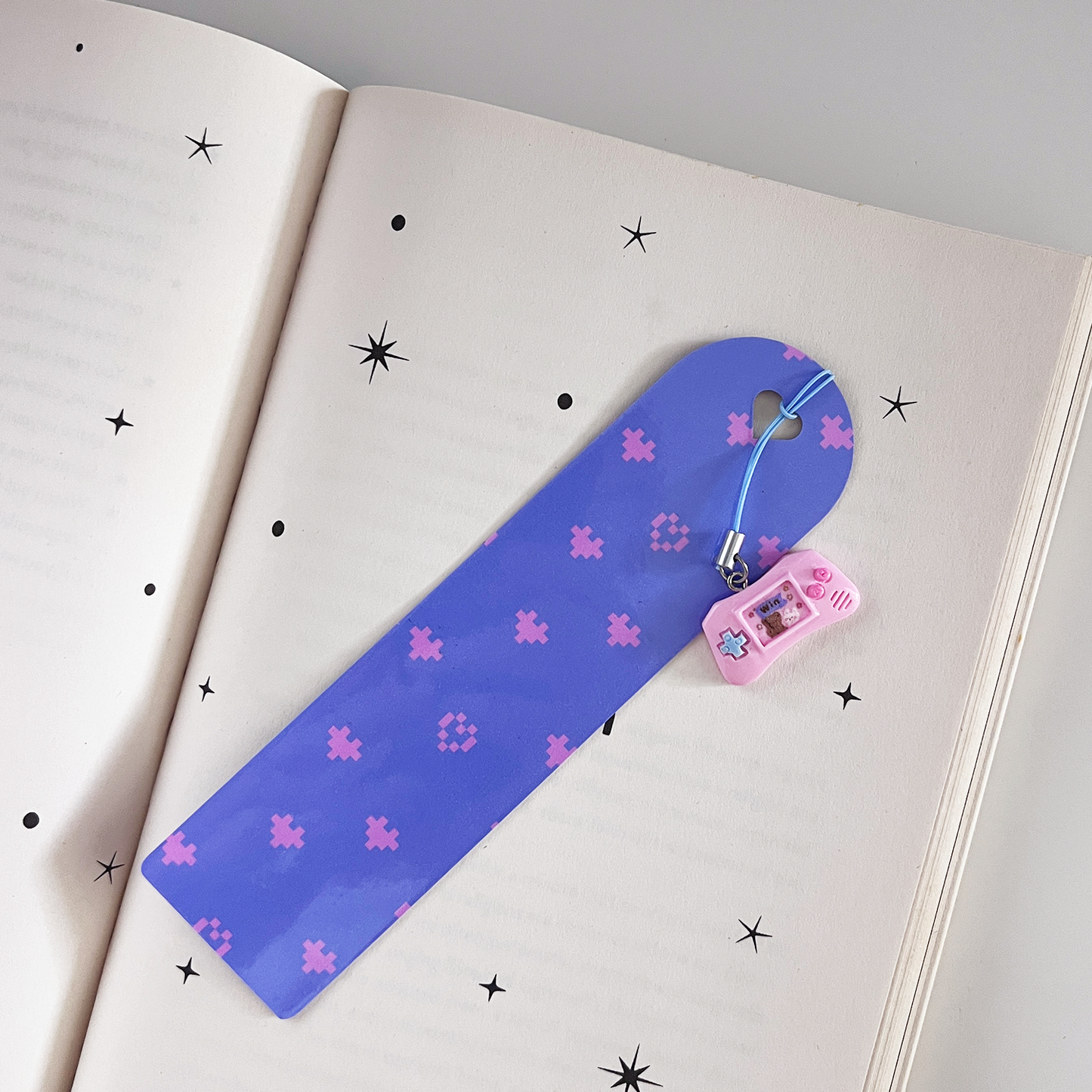 Charm Bookmark Pixel Hearts Gamer